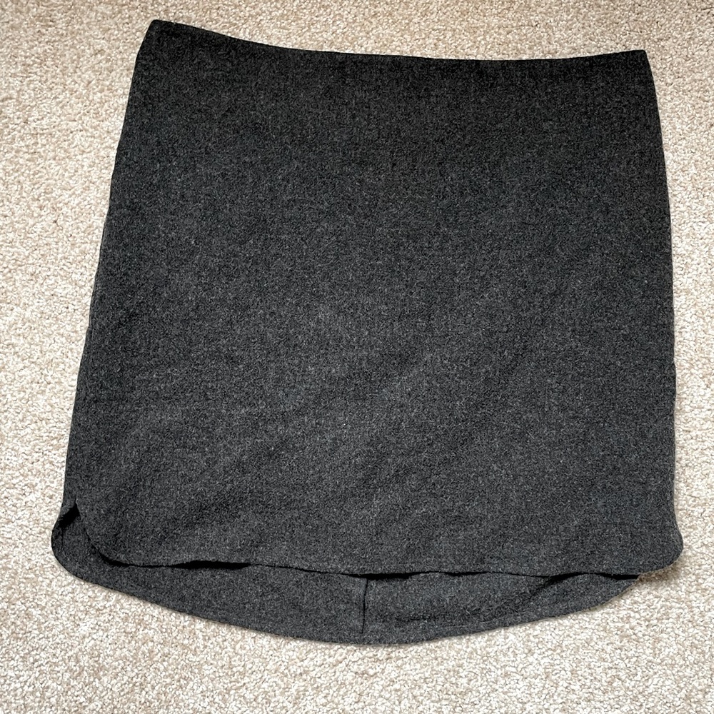 Madewell gray wool mink skirt 6